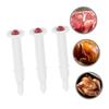 3 Pcs Pop Out Meat Thermometer Nylon Stainless Steel White view 3