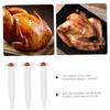 3 Pcs Pop Out Meat Thermometer Nylon Stainless Steel White view 4