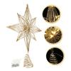 LIFKICH Lighted Star Tree Topper Glowing Christmas Ornament for Tree Decoration Star for Holiday Cheer Craft Battery Not Included view 2