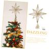 LIFKICH Lighted Star Tree Topper Glowing Christmas Ornament for Tree Decoration Star for Holiday Cheer Craft Battery Not Included view 3