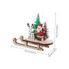 Abaodam Wooden Sleigh Sculpture Tree and Santa Claus Figurine for Christmas Decor Tabletop Elk Ornament for Holiday Displays and Festive Desktop Decoration for Celebrations view 2