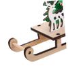 Abaodam Wooden Sleigh Sculpture Tree and Santa Claus Figurine for Christmas Decor Tabletop Elk Ornament for Holiday Displays and Festive Desktop Decoration for Celebrations view 3