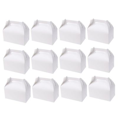 FRCOLOR 30pcs Board Candy Boxes for Wedding Shower Favour Boxes Handle Paper Treat for Snack Party Macaron Diy Packaging