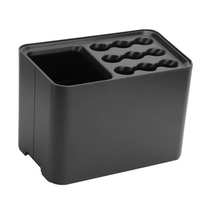 BIUDECO Practical Umbrella Storage Rack with Water Collection Tray Large Household Organizer for Entryway Neat Design Black Finish for Umbrellas and Walking Sticks