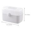 White PP Multi-Layer Medicine Storage Box with Cover for Home view 4