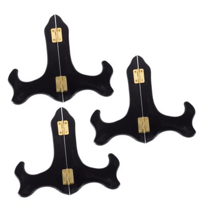 ULDIGI 3pcs Wooden Display Stand Natural Plate Holder for Plates Picture Frames and Awards Angle for Events and Home Decor