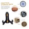 ULDIGI 3pcs Wooden Display Stand Natural Plate Holder for Plates Picture Frames and Awards Angle for Events and Home Decor view 3