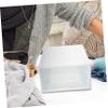 TINEASUR 1Pc Plastic Storage Box Drawer Style Underwear Organizer with Large Capacity for Socks Bras Scarves and Accessories Breathable and White Closet Storage Container for Clothing Organization view 2