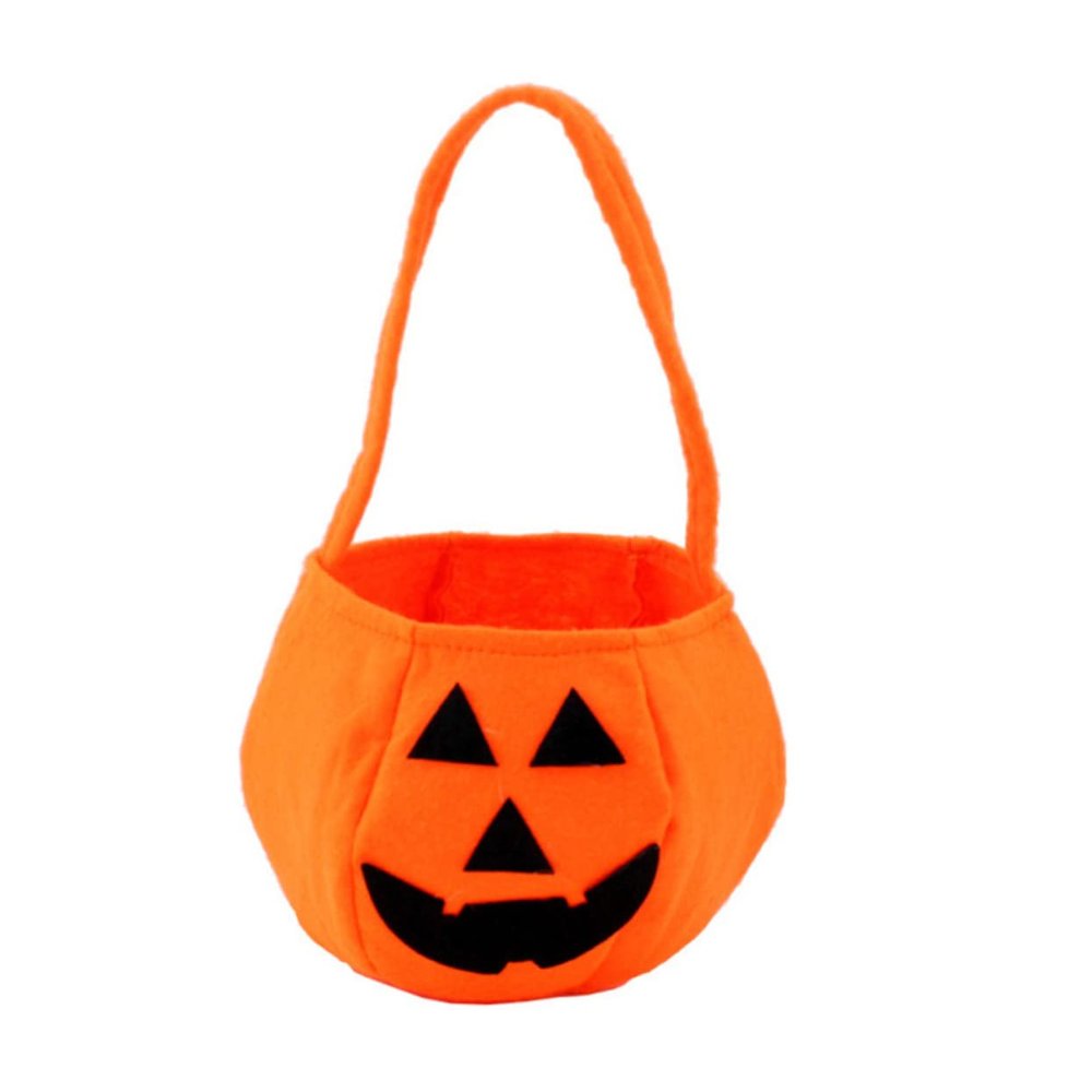 BRIGHTFUFU Halloween Candy Bag for Kids Pumpkin Design Trick-or-treat Bags Uniquely Patterned Great for Halloween Celebrations