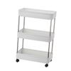MERRYHAPY Elegant Rolling Storage Cart Pp Shelves Utility Organizer 3-Shelf Large Capacity for Kitchen Bathroom view 1