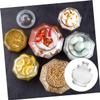 VINTORKY Home Grain Storage Jar Sealed Glass Container for Beans and Food Storage Small Canister Airtight Design view 2