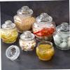 VINTORKY Home Grain Storage Jar Sealed Glass Container for Beans and Food Storage Small Canister Airtight Design view 4