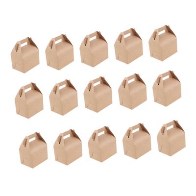Didiseaon 15pcs Kraft Paper Candy Boxes Foldable Small Treat Boxes Candy Party Favors Paper Goody Bags Storage for Chocolates Biscuits
