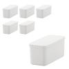 Like-It | STC-03 Set of 6 | Plastic Storage Bins with Lid | Stackable Containers | Playroom, Classroom, Closet, Office | 14.25"  5.83"  5.98" | White | 1.59 gal view 1