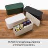 Like-It | STC-03 Set of 6 | Plastic Storage Bins with Lid | Stackable Containers | Playroom, Classroom, Closet, Office | 14.25"  5.83"  5.98" | White | 1.59 gal view 3