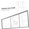 Levemolo Diy Metal Lampshade Frame Table Lamp Shade Bracket for Home Decor Design for Chandelier and Desk Lights Height view 3
