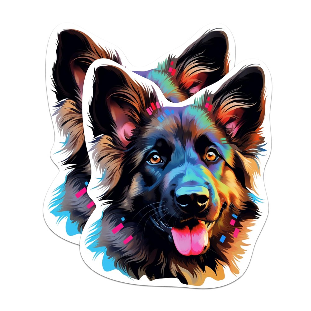 (2 Pack) Shiloh Shepherd Dog Breed Magnets - 5 Inches On Longest Side - Choose from Over 100 Dog Breeds - for Cars, Refrigerators, Toolboxes - Made in USA - MAG1956