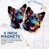 (2 Pack) Shiloh Shepherd Dog Breed Magnets - 5 Inches On Longest Side - Choose from Over 100 Dog Breeds - for Cars, Refrigerators, Toolboxes - Made in USA - MAG1956 view 3