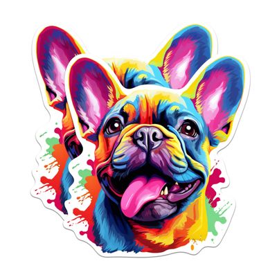 (2 Pack) French Bulldog Dog Breed Magnets - 5 Inches On Longest Side - Choose from Over 100 Dog Breeds - for Cars, Refrigerators, Toolboxes - Made in USA - MAG1857