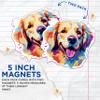 (2 Pack) Golden Retriever Dog Breed Magnets - 5 Inches On Longest Side - Choose from Over 100 Dog Breeds - for Cars, Refrigerators, Toolboxes - Made in USA - MAG1863 view 3