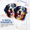 (2 Pack) Bernese Mountain Dog Breed Magnets - 5 Inches On Longest Side - Choose from Over 100 Dog Breeds - for Cars, Refrigerators, Toolboxes - Made in USA - MAG1778 view 3
