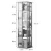 LIUSJMGH 360 Display Stackable Spinning Bookshelf Tower, Corner Bookshelf Tall Floor Standing Swivel Bookcase Narrow Storage Organizer(5-Tier) view 2