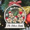Personalized Family Christmas Ornaments 2025, Custom Gingerbread Snow Globe Ornament for Family of 2,3,4,5,6,7,8,9,10 Members, Gingerbread Idea, Xmas Tree Hanging Dcor A2 view 1