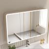 POWRZZZY Recessed Medicine Cabinet with Mirror LED Medicine Cabinet Mirror for Bathroom Bathroom Vanity Mirror Cabinet Stepless Dimming & Defog Hanging Wall Cabinet for Makeup Enthusiasts view 1