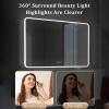 POWRZZZY Recessed Medicine Cabinet with Mirror LED Medicine Cabinet Mirror for Bathroom Bathroom Vanity Mirror Cabinet Stepless Dimming & Defog Hanging Wall Cabinet for Makeup Enthusiasts view 3