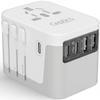 Ceptics 6 in 1 Universal Travel Adapter, Universal Outlet w/ 2X USB-A and 3X USB-C 6A, Travel Power Adapter for use in EU, UK, US, AU and More, Universal Plug for Mobiles, Laptops- UP-30KU-WH view 1