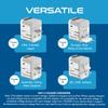 Ceptics 6 in 1 Universal Travel Adapter, Universal Outlet w/ 2X USB-A and 3X USB-C 6A, Travel Power Adapter for use in EU, UK, US, AU and More, Universal Plug for Mobiles, Laptops- UP-30KU-WH view 4