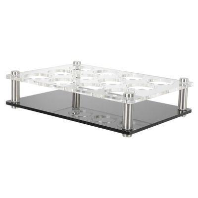 Acrylic Shot Glasses Server Tray, 12-hole Holder for Tasting