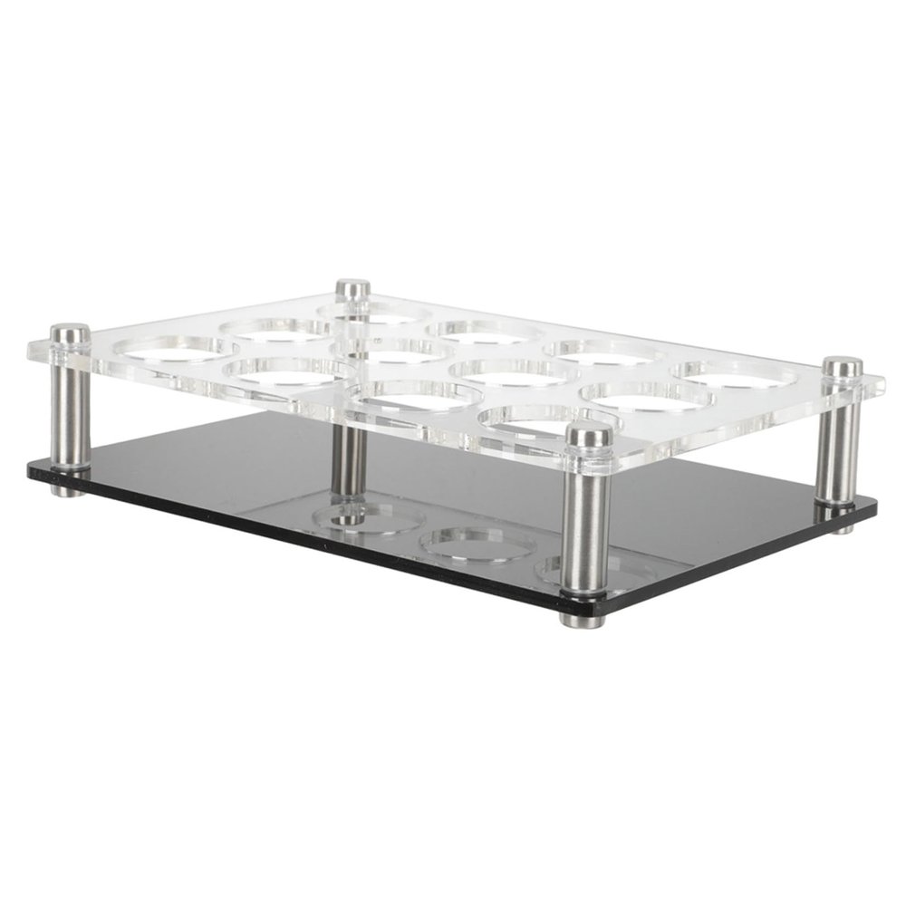 Acrylic Shot Glasses Server Tray, 12-hole Holder for Tasting