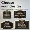 Custom Decorative Outdoor Metal Sign - Personalized Aluminum Driveway Sign, Waterproof, Made in USA - Design 3 Black Charcoal 18x12 In view 3