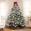Real TouchMountain Pearl Flocked Artificial Christmas Tree - 6.5' - Unlit view 2