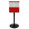 Commercial Vending Machine, Large Business Vending Machines Candy Vending Machine with Stand Anti Theft Keys 3 Individual Candy Boxes Operated for Store view 3