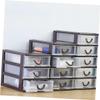 Unomor 2layer Brown Multifunctional Storage Box Translucent Plastic Organizer for Makeup Jewelry and Office Supplies Compact Desktop for Use view 4