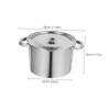 BEBEMOKO Stainless Steel Soup Pot Lid Heavy Duty Multifunctional Cooking Pot for Induction and Gas Stoves for Home Use Even Heat Distribution for Efficient Cooking view 2