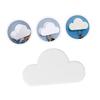 VILLFUL 2pcs No Drilling Magnetic Key Holders Stylish Cloud-Shaped Wall Racks Easy to Install Adhesive Key Organizers for White view 4