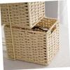 BUTIFULSIC Dual-layer Rattan Storage Basket Versatile Organizer for Toys Laundry and Sundries Stylish Woven Container for Home for Items Like Socks and Cosmetics view 3