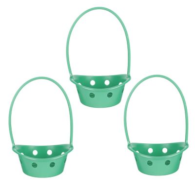 CIMAXIC 3pcs Plastic Flower Arrangement Basket Handheld Container for Cemetery Decor and Floral Displays for Tomb-sweeping Day and Garden Decoration