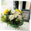 CIMAXIC 3pcs Plastic Flower Arrangement Basket Handheld Container for Cemetery Decor and Floral Displays for Tomb-sweeping Day and Garden Decoration view 3