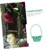 CIMAXIC 3pcs Plastic Flower Arrangement Basket Handheld Container for Cemetery Decor and Floral Displays for Tomb-sweeping Day and Garden Decoration view 4