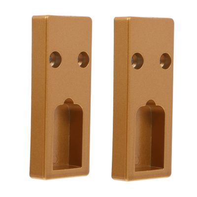 Rectangular Closet Rod Bracket 2pcs Zinc Alloy Heavy Duty