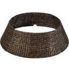 Best Choice Products 36in Christmas Tree Collar, Woven Hyacinth 3-Piece Holiday Rattan Tree Skirt Accessory for Home w/Cord Cut-Out - Espresso view 1
