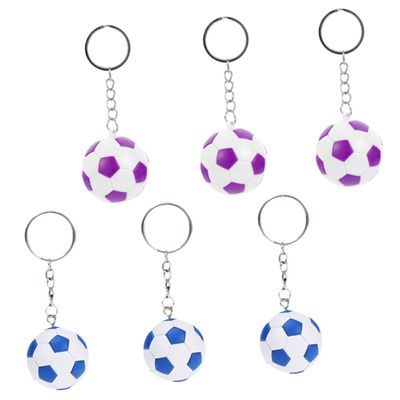 HOLIDYOYO 6pcs Football Keychain Sports Charm Key Holder Material Colors for Bags Keys and
