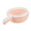 LABRIMP Double Layer Plastic Drain Basket Handle Multi-functional Wash Colander for Fruits and Vegetables for Kitchen Use Includes Cover for Easy Straining and Storage view 1