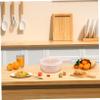 LABRIMP Double Layer Plastic Drain Basket Handle Multi-functional Wash Colander for Fruits and Vegetables for Kitchen Use Includes Cover for Easy Straining and Storage view 4