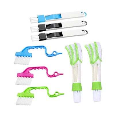 ORFOFE Ergonomic Window Trough Cleaning Brush 8pcs Set for Groove and Gap Cleaning