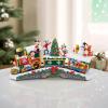 MOMENTS IN TIME Disney Characters Christmas Train Christmas Village Animated LED Train with Music Volume Control Handcrafted Holiday Centerpiece with Plug-in Adapter view 3